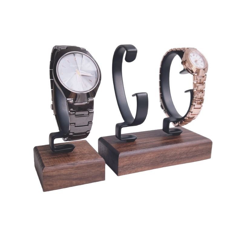Jewelry And Watches Inc - 1개입 쥬얼리 정리대 나무 C자형 시계
