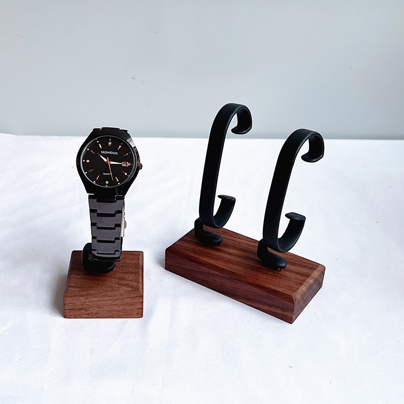 Jewelry And Watches Inc - 나무 C형 시계 홀더 쥬얼리 정리대