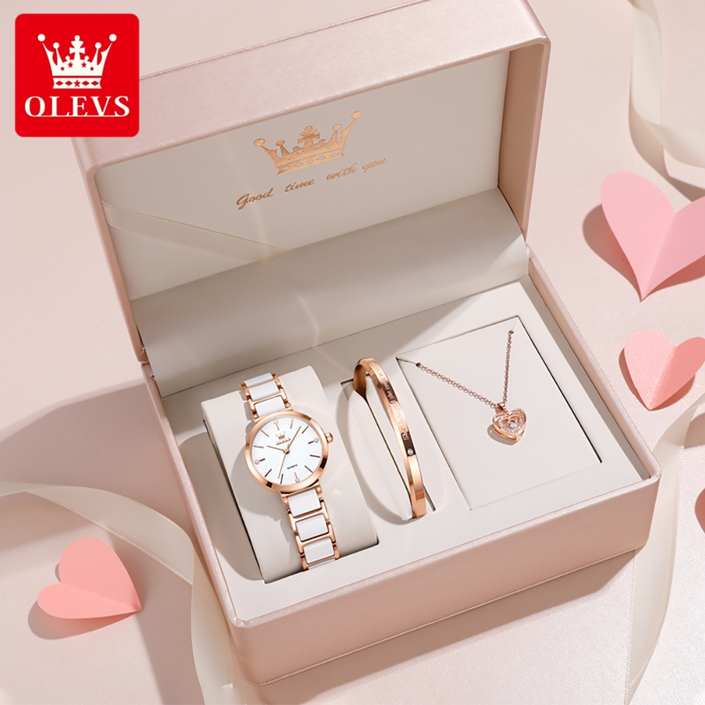 OLEVS 여성 시계 5877 고급스러운 우아한 쿼츠  - Jewelry For Watches 리뷰 및 가격