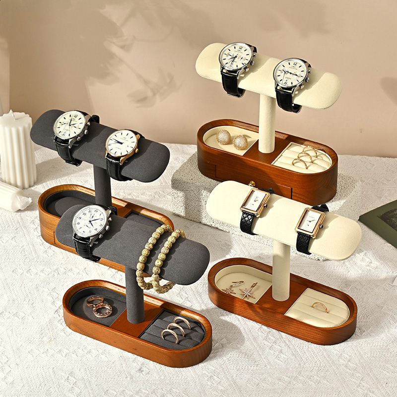 Oirlv 단단한 나무 시계 주최자 선반 T-바 시계  - Watch Display Box 리뷰 및 가격