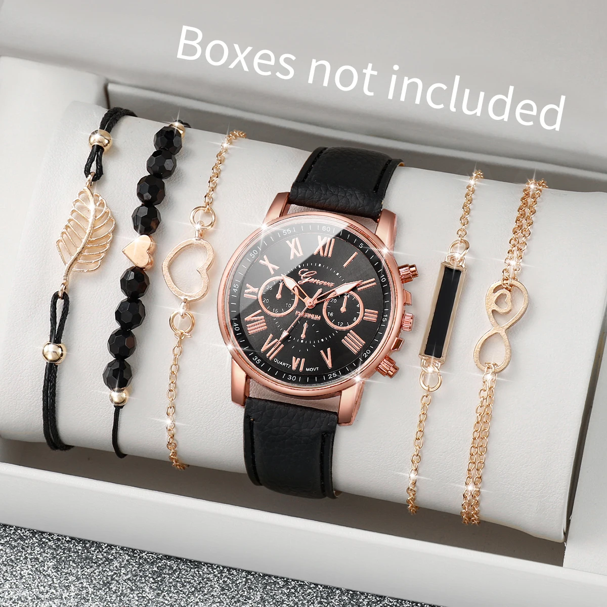 깜짝 선물 상자 세트: 여성용 시계(제네바 쿼츠 시계) - Jewelry For Watches 리뷰 및 가격