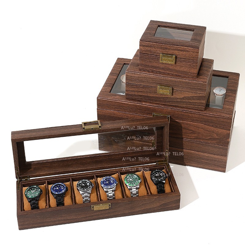 빈티지 나무결 PU 가죽 시계 상자 방진 디스플레이 주 - Watch Display Box 리뷰 및 가격