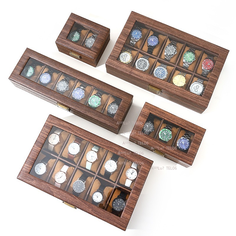 빈티지 나무결 PU 가죽 시계 상자 방진 디스플레이 주 - Watch Display Box 리뷰 및 가격