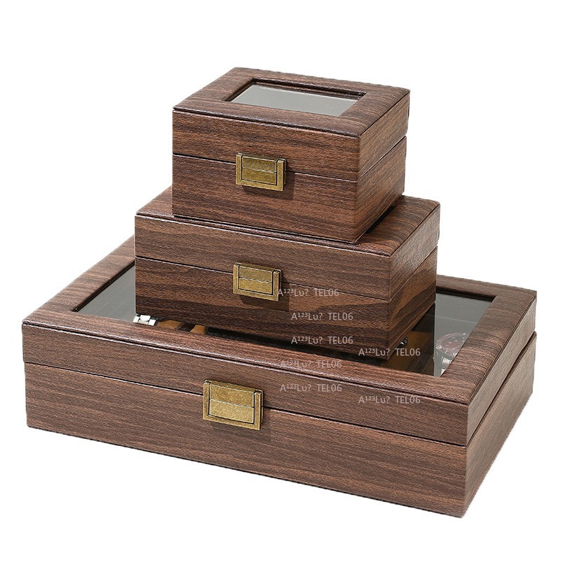 빈티지 나무결 PU 가죽 시계 상자 방진 디스플레이 주 - Watch Display Box 리뷰 및 가격